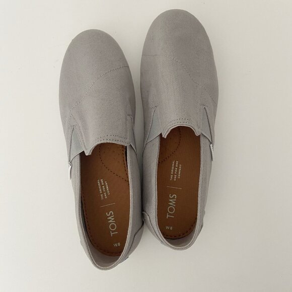 Toms Redondo Flat Gray Size 8 US Women's Slip On Flat Shoes Loafers - Picture 4 of 5